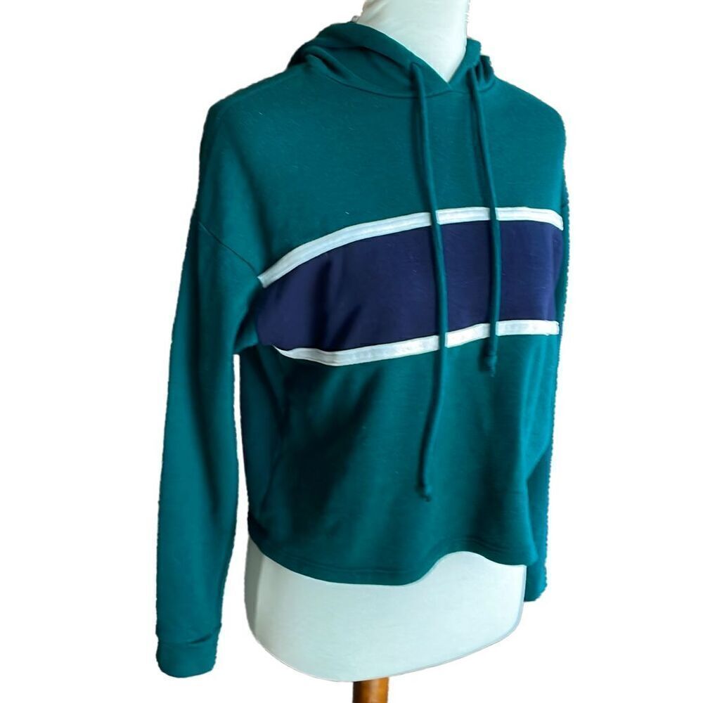 Forever 21 Green Cropped Hoodie S - Picture 4 of 10